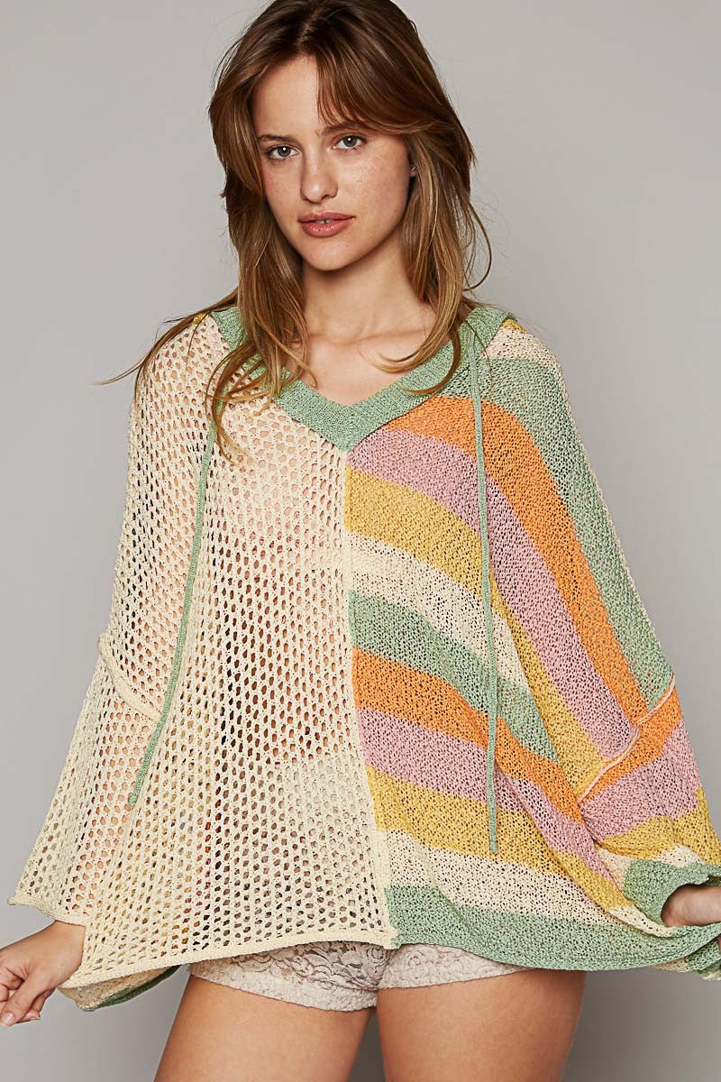 Colorblock Hoodie Sweater