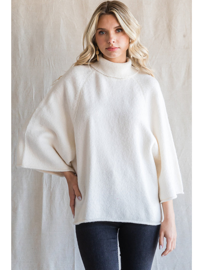 Turtleneck Dolman Sleeve Sweater