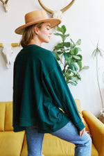 Hunter Green Sequin Pumpkin Patch Sweatshirt