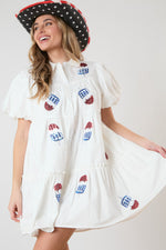 White Sequin Popsicle Dress