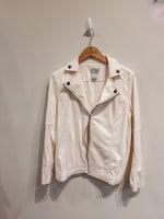 Winter White Faux Zip Jacket