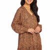 Tan Petal Tiered Maxi Dress