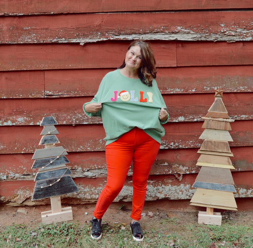 Jolly Chenille Patch Appliqué Sweatshirt