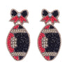 Seed Bead Game Day Football Earrings