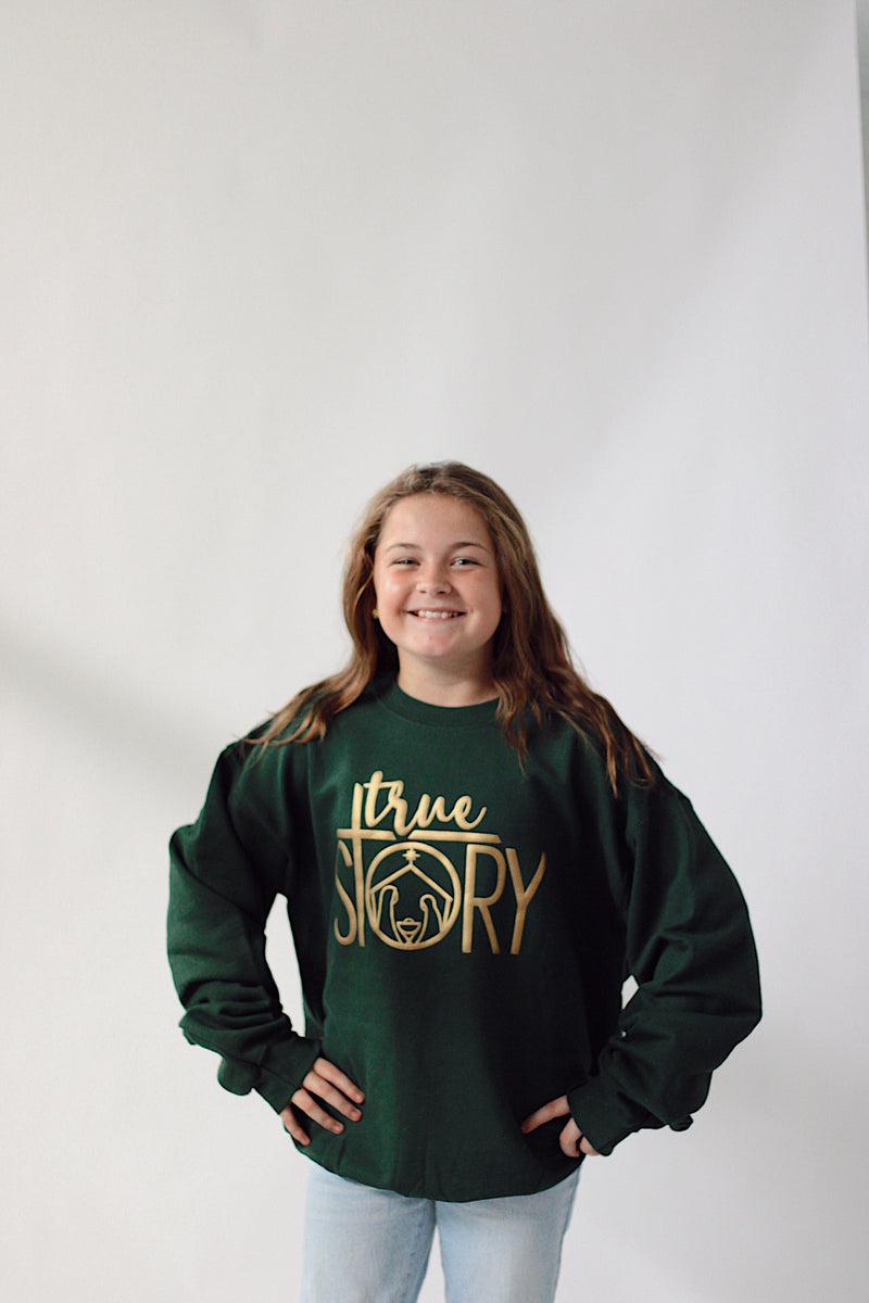 Green True Story Sweatshirt