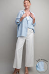 Soft Washed Linen Button Down Top