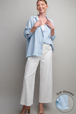Soft Washed Linen Button Down Top