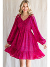 Pink Cheetah Smocked Dress