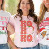 Pink Ho Ho Ho Smiley Tee