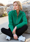 Half Zip Mock Neck Sweatshirt