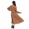 Tan Petal Tiered Maxi Dress