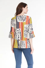 Flounce Sleeve Wide Neck Top