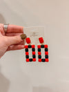 Square Checkered Earrings