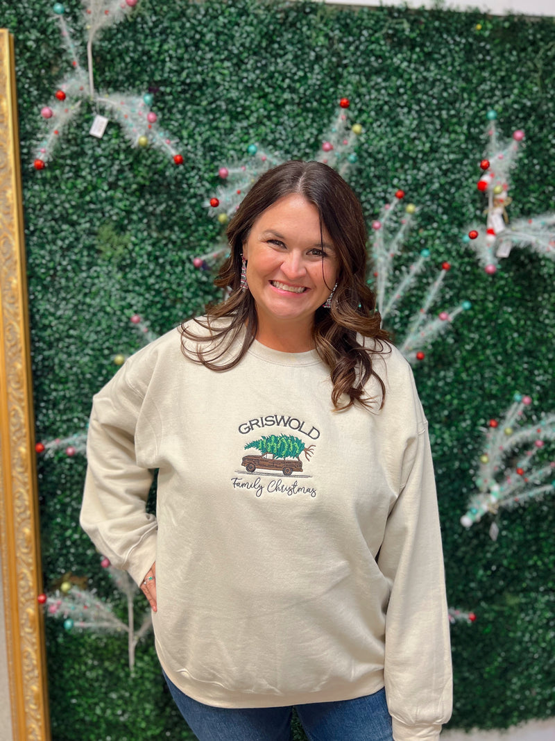 Tan Griswold Family Christmas Sweatshirt