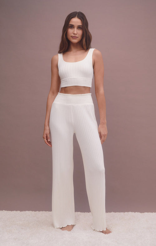 Bone Dawn Smocked Rib Pant