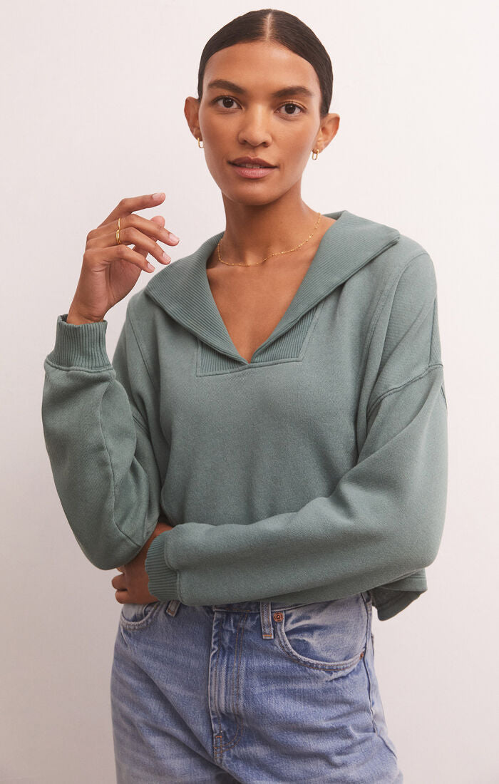 Calypso Green Soho Fleece Sweatshirt