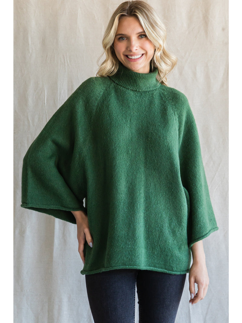 Turtleneck Dolman Sleeve Sweater