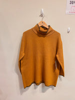 Copper Sweater With Black Seam Detailing