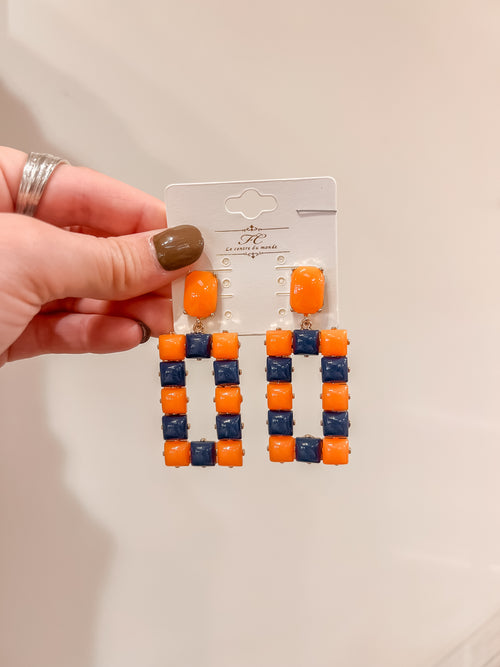 Square Checkered Earrings