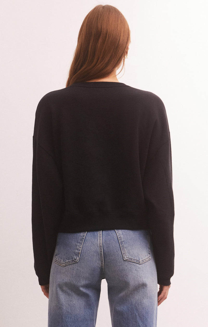 Black Classic Crew Sweatshirt