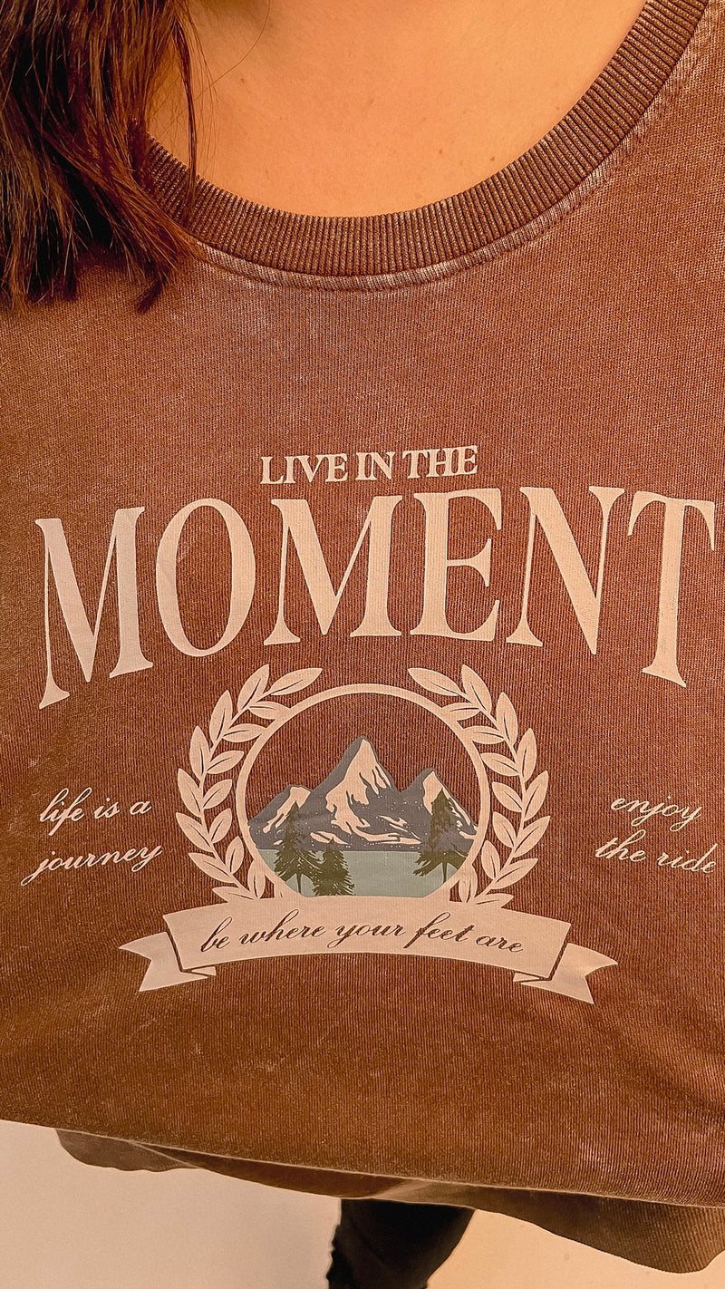 Live in the Moment Mineral Wash Pullover