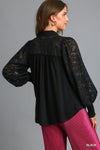 Floral Jacquard Button Down Top