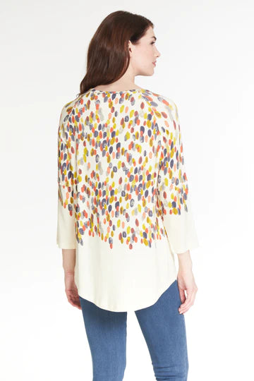 Multi Raglan Sleeve Hi-Lo Top