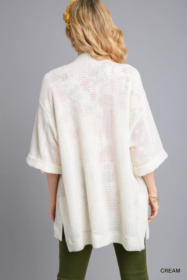 Chunky Waffle Knit Cardigan