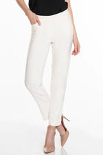 Ecru Pull On Ankle Pant with Pockets