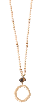 Hammered Pendant Necklace