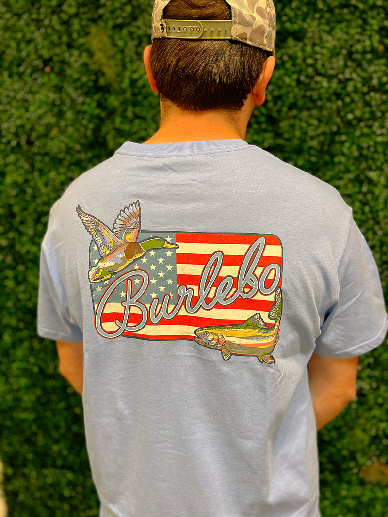 Blue Patch Flag Tee