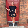 Black Sequin Football Dress