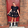 Black Sequin Football Dress