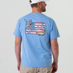 Blue Patch Flag Tee