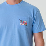 Blue Patch Flag Tee