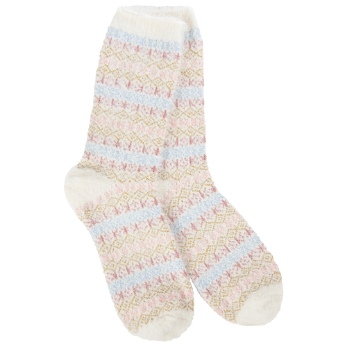 Holiday Feather Multi Stripe Crew Sock