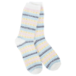 Holiday Feather Multi Stripe Crew Sock