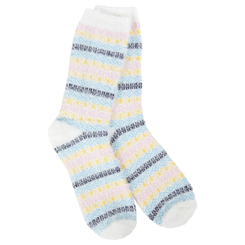 Holiday Feather Multi Stripe Crew Sock