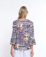 Pink/Green Abstract Top