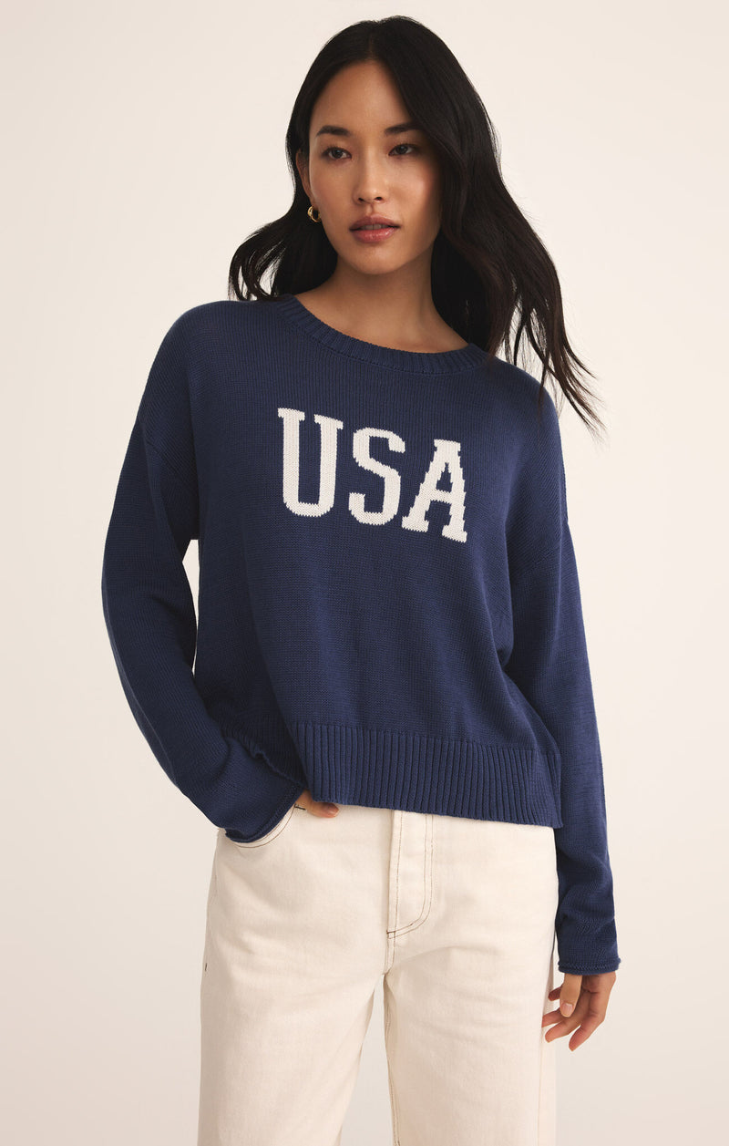 Sienna USA Yacht Blue Sweater