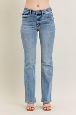 Light Wash Mid Rise Bootcut Jeans