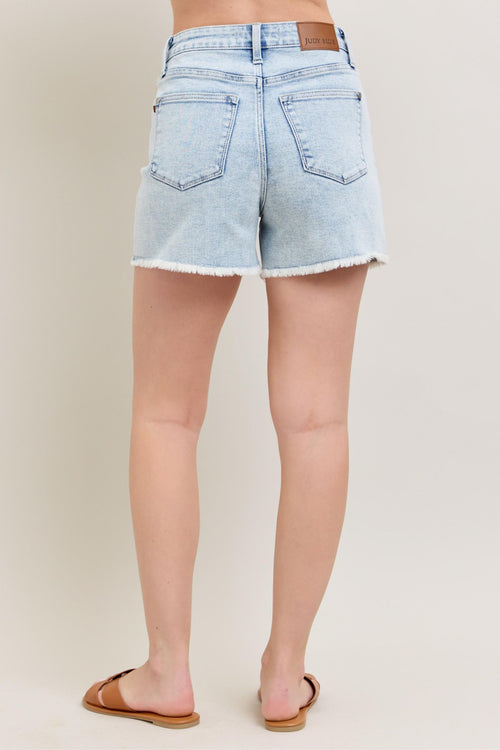 Mineral Wash Denim Shorts