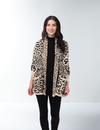 Leopard Sleeved Wrap Cardigan