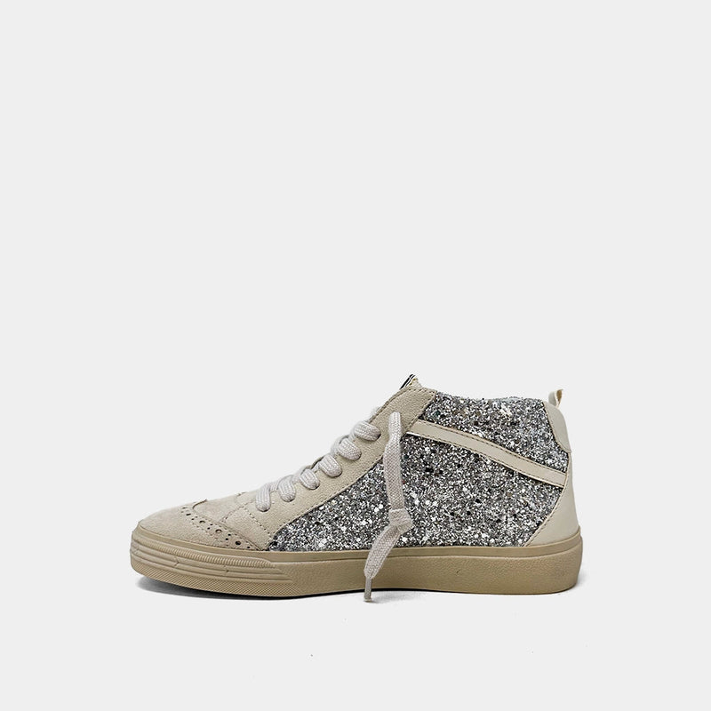 Silver Glitter Paulina Sneaker