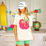 Teacher Apple Bow Tee
