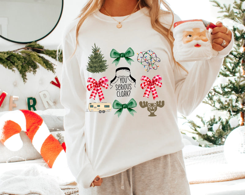 White Christmas Vacation Coquette Tee