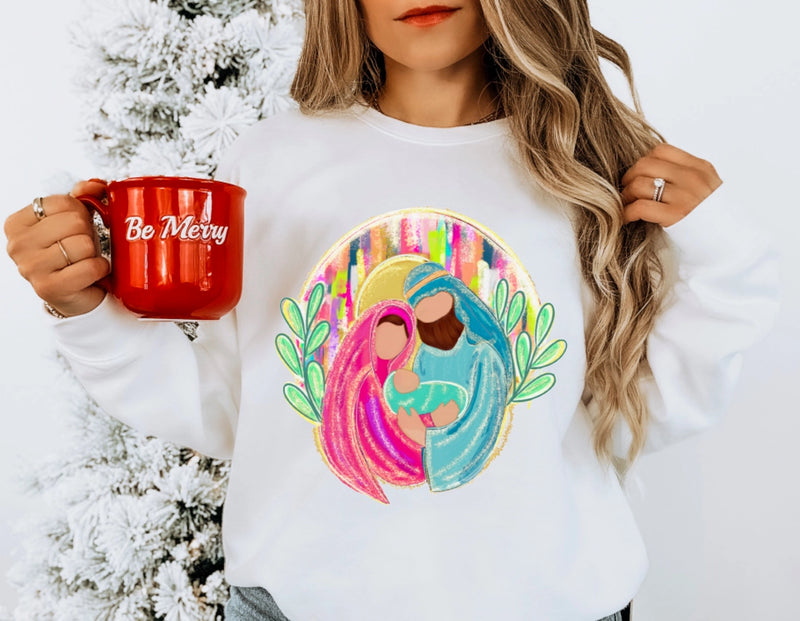 Watercolor Nativity Sweatshirt