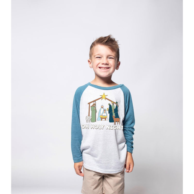 Kids Oh Holy Night 3/4 Sleeve Tee