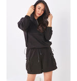 Zip Neck Hoodie Pullover