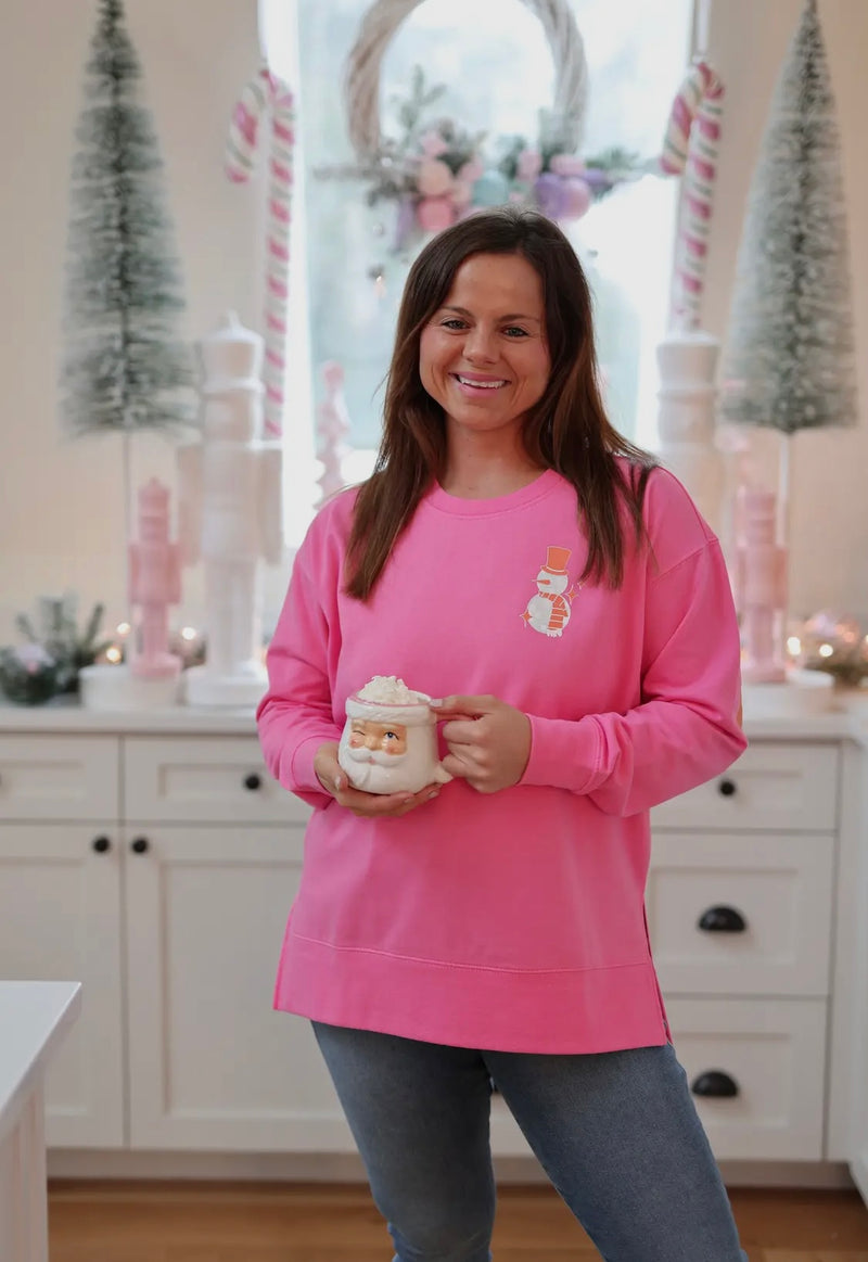 Pink and Orange Merry Sweatshirt